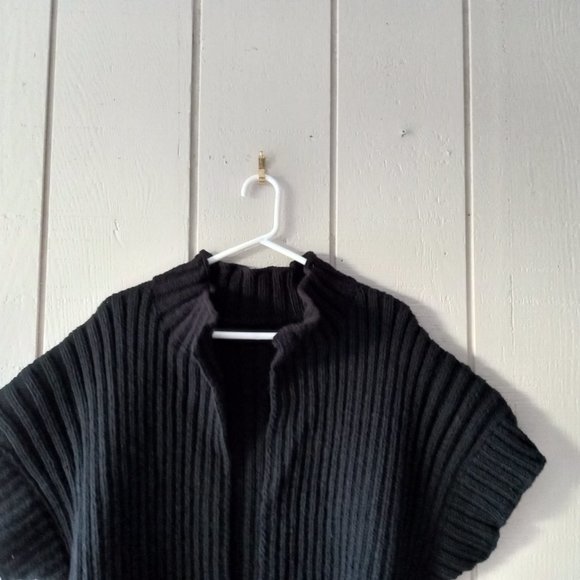 ladies luxurious stand collar cardigan, black, acrylic wool, size XXL, new - Picture 2 of 2